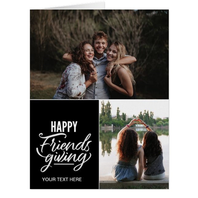 Cartão de Amizade Feliz Personalizado (Frente)