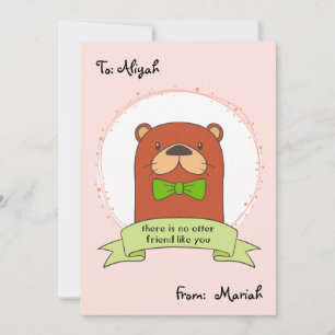 Cartão de Amizade para Crianças Flores