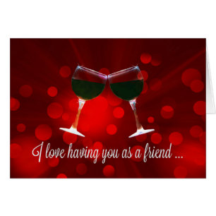 Cartão de Amizade Vinho