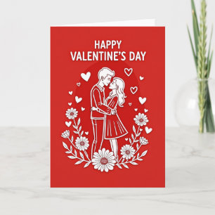 Cartão de Amor Abraço do Dia dos Namorados
