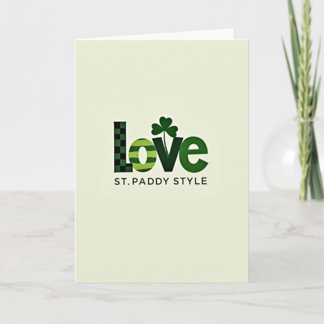 Cartão de Amor ao Estilo St Paddy (Frente)