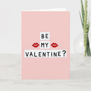 Cartão de Amor Be My Valentine Lips