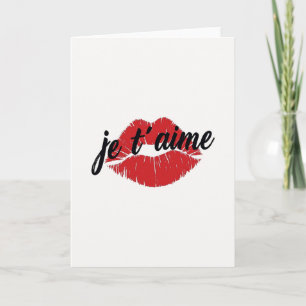 Cartão de Amor Beijo Je Taime
