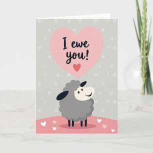Cartão de Amor Carneirinho Fofo Eu Te Amo