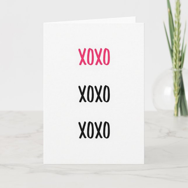 Cartão de Amor Clássico Xoxo (Frente)