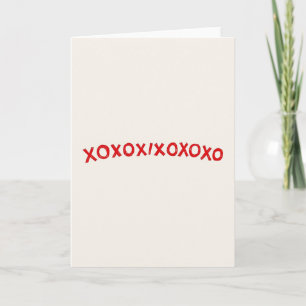 Cartão de Amor com Padrão Vermelho Xoxo