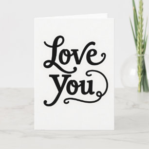 Cartão de Amor com Roteiro Minimalista