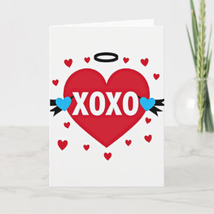 Cartão de Amor com Seta no Coração