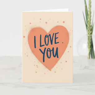 Cartão de Amor Coração de Pêssego
