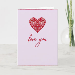Cartão de Amor Coração Floral