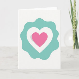 Cartão de Amor Coração Minimalista
