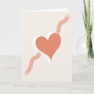 Cartão de Amor Coração Moderno