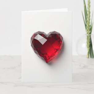 Cartão de Amor Coração Rubi
