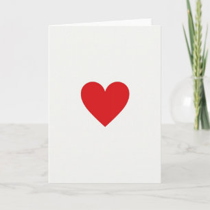 Cartão de Amor Coração Simples Vermelho