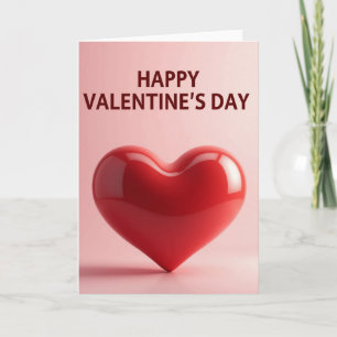 Cartão de Amor Coração Vermelho do Dia dos Namorad