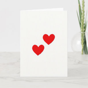 Cartão de Amor Corações Minimalistas