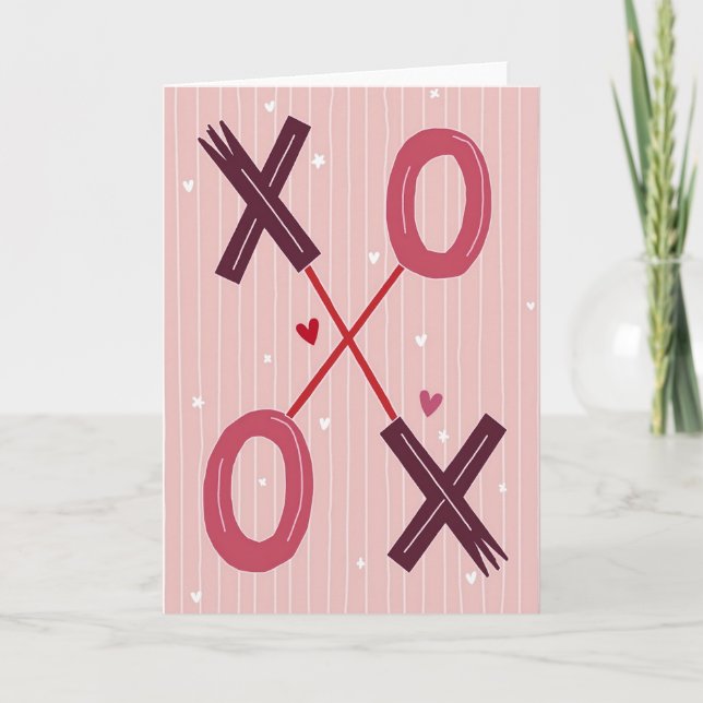 Cartão de Amor Corações Xoxo Doces (Frente)