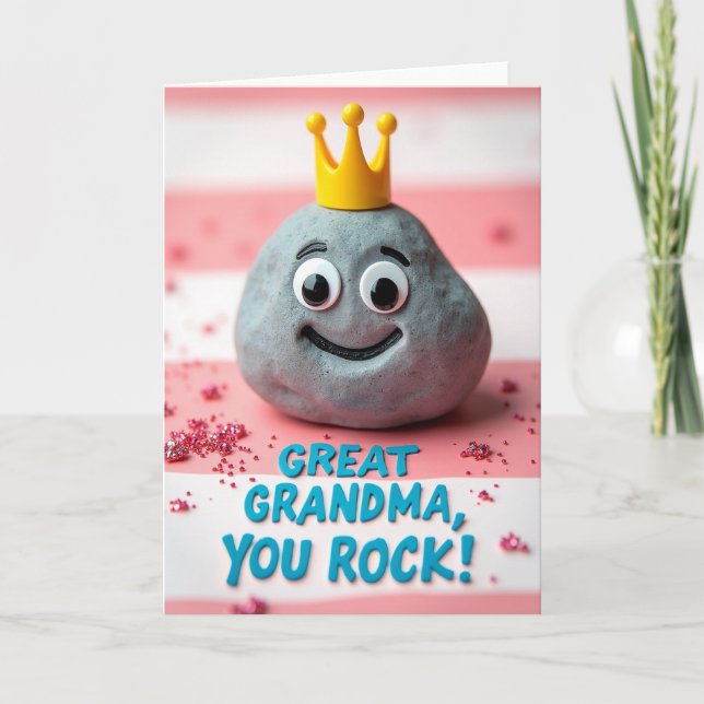 Cartão de Amor da Bisavó Pebble (Frente)