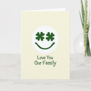 Cartão de Amor da Família Lucky Green