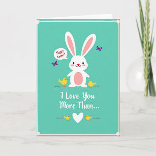 Cartão de Amor de Animal de Primavera Doce