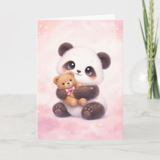 Cartão de Amor de Animal Kawaii