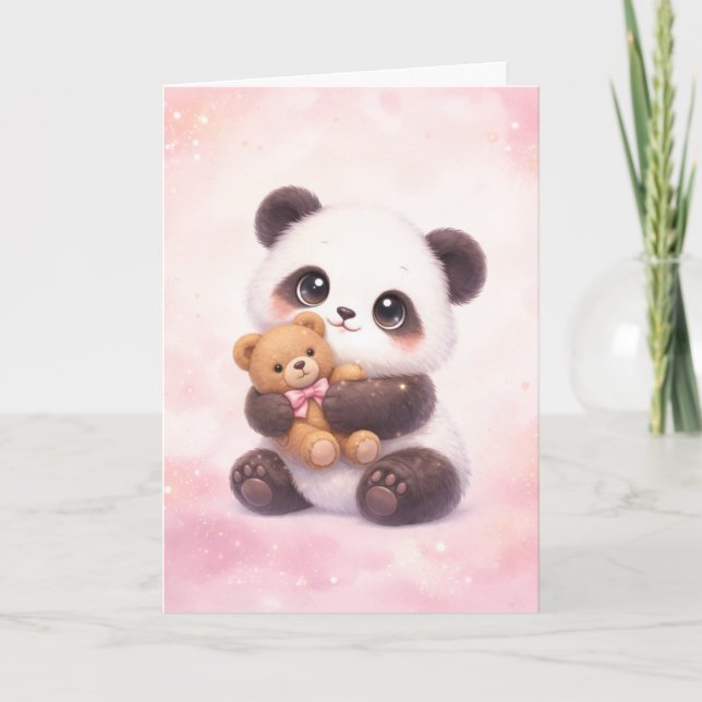 Cartão de Amor de Animal Kawaii (Frente)