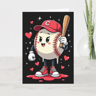 Cartão de Amor de Beisebol Fofo