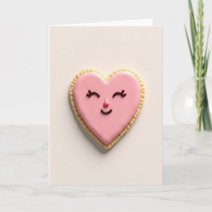 Cartão de Amor de Biscoito Coração