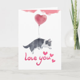 Cartão de Amor de Cachorrinho Fofo 