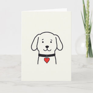 Cartão de Amor de Cachorro Fofo