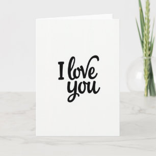 Cartão de Amor de Caligrafia Matte Minimalista