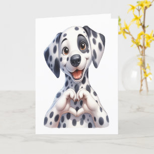Cartão de Amor de Canino Fofo