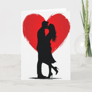 Cartão de Amor de Casal Romântico