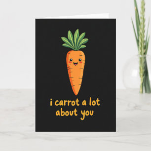 Cartão de Amor de Cenoura Fofa