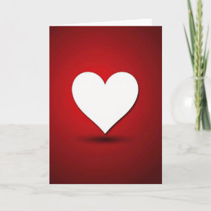 Cartão de Amor de Coração Simples
