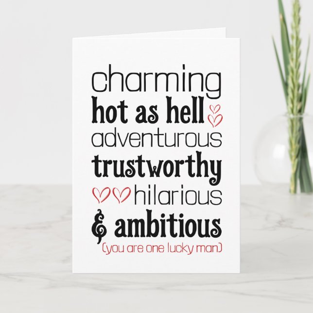 Cartão De Amor De Dia de os namorados Engraçado Pa (Frente)