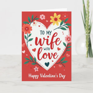 Cartão de Amor de Dia dos Namorados para a Esposa
