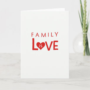 Cartão de Amor de Família Simples