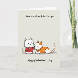 Cartão de Amor de Felino Engraçado