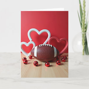 Cartão de Amor de Futebol de Coração