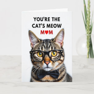 Cartão de Amor de Mãe do Gato Malhado