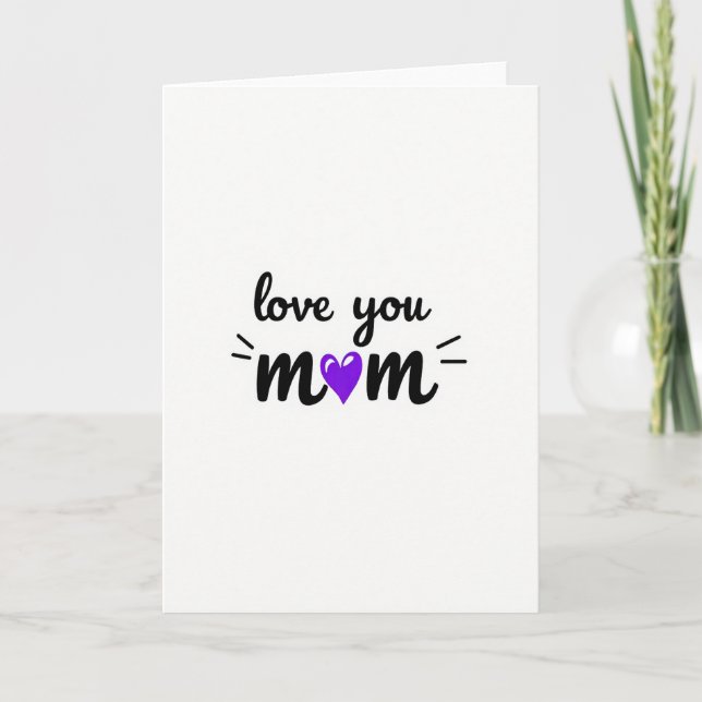 Cartão de Amor de Mãe Sincero (Frente)