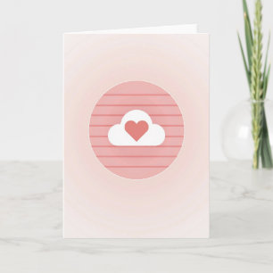 Cartão de Amor de Nuvem Coração Simples