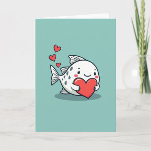 Cartão de Amor de Peixe Sincero