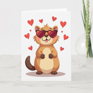 Cartão de Amor de São Valentim Fofo