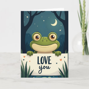 Cartão de Amor de Sapo Fofo