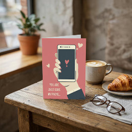 Cartão de Amor de Telefone Engraçado – Não Posso F
