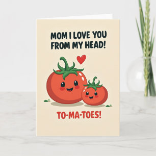 Cartão de Amor de Tomate para a Mamãe