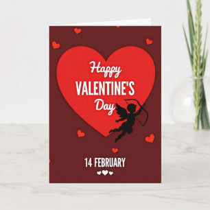 Cartão de Amor do Cupido do Dia dos Namorados