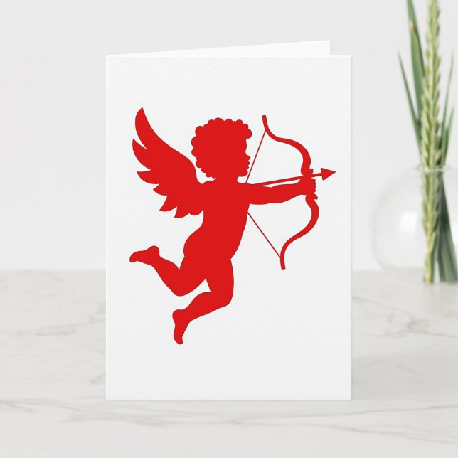 Cartão de Amor do Cupido Simples (Frente)